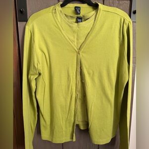 💚🥝GAP Kiwi Green Cotton Knit Twin Set